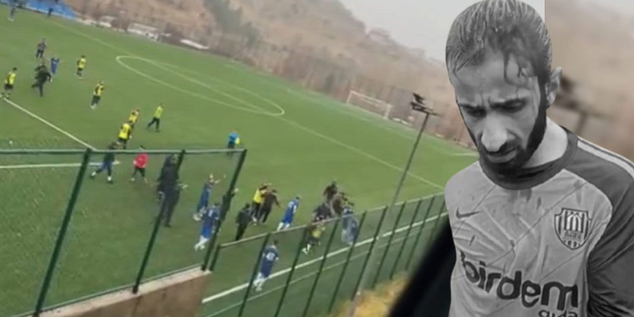 Malatya'da olaylı maç. Futbolcunun kafası taşla yarıldı