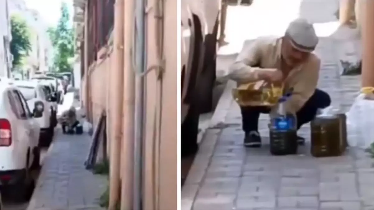 Pazarcı zeytinyağına ayçiçek yağı karıştırırken yakalandı