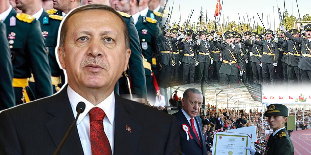 Erdoğan 240 Harp Okulu öğrencisiyle yemek yedi. Mecliste teğmenleri eleştirmişti