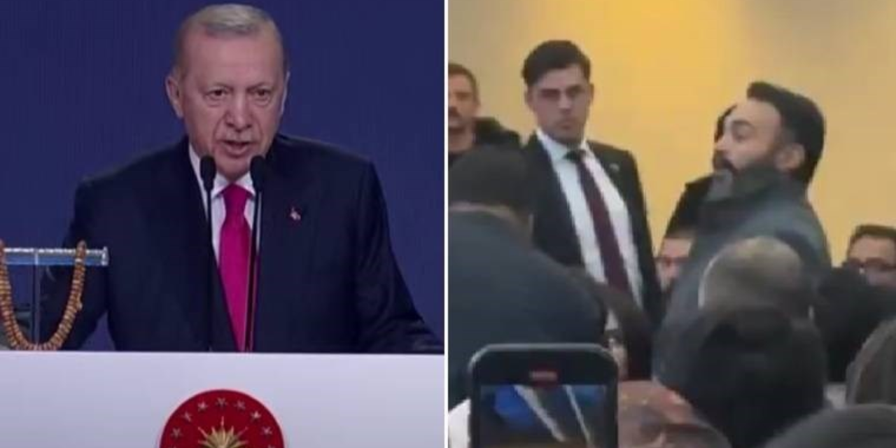 Erdoğan'a İsrail protestosu. Yaka paça dışarı atıldı