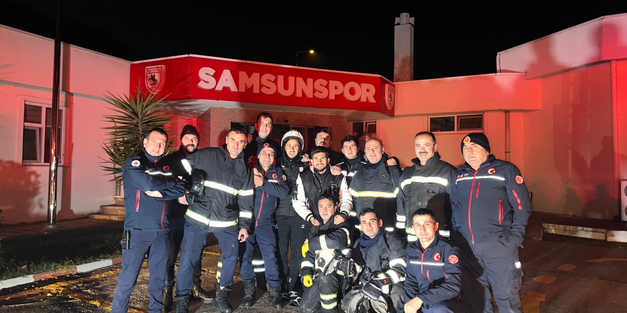 Samsunspor tesislerinde yangın çıktı
