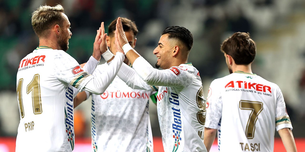 Konyaspor'dan tarihi fark. 9 golle galip geldiler
