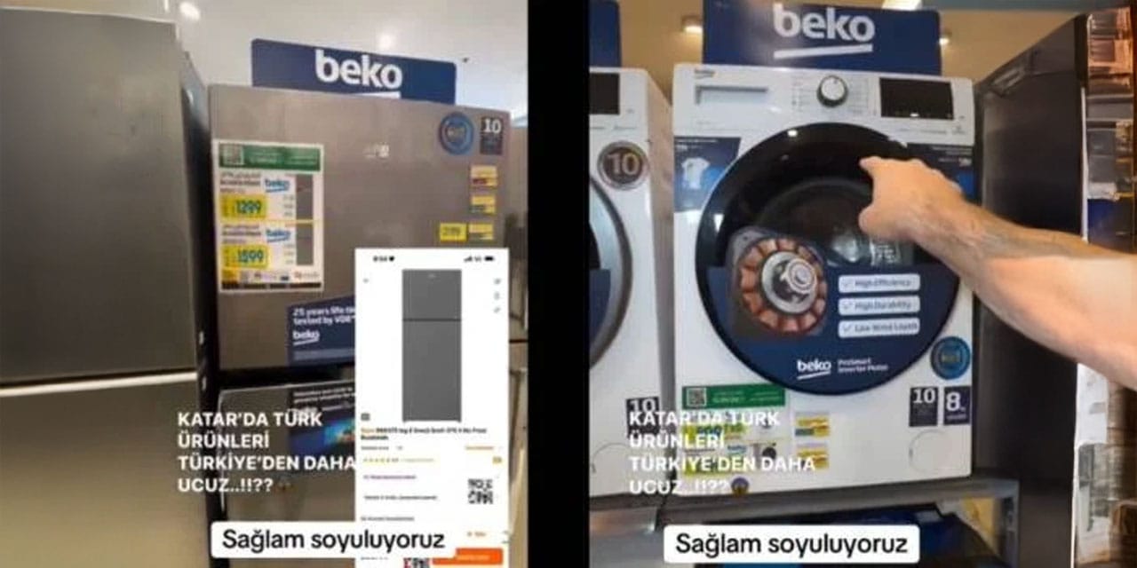 Katar'a Türkiye'den giden beyaz eşya buradakinin yarı fiyatına satılıyor