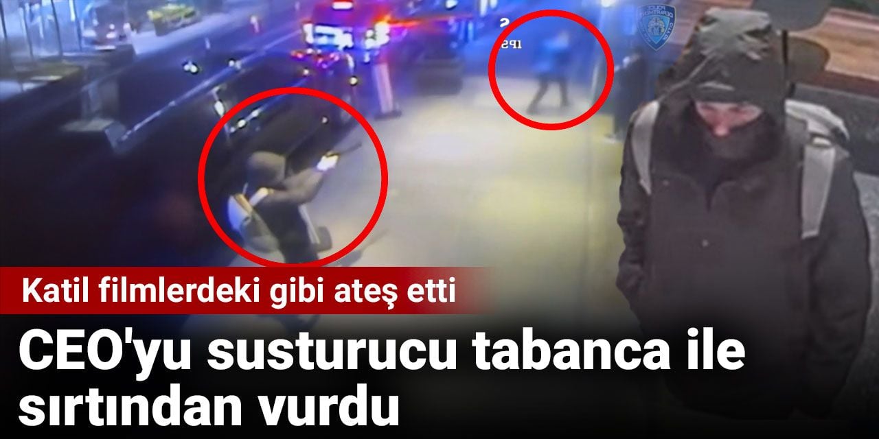 CEO'yu susturucu tabanca ile sırtından vurdu. Katil filmlerdeki gibi ateş etti