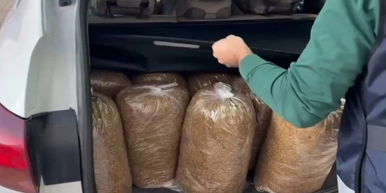 200 kilo tütünle yakalandılar