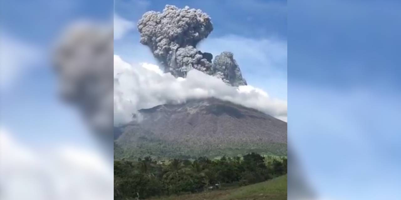Yanardağ böyle patladı. İnsanlar nasıl kaçacağını şaşırdı
