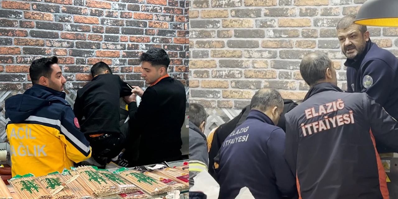 Market çalışanı elini kıyma makinesine kaptırdı
