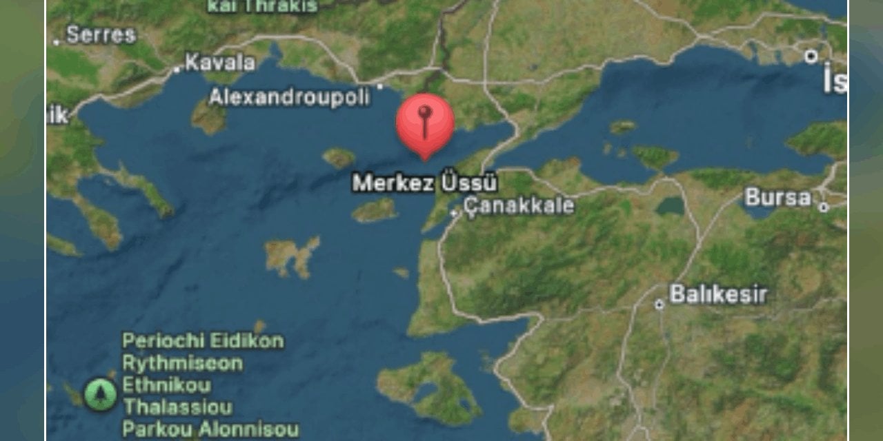 Çanakkale'de deprem!