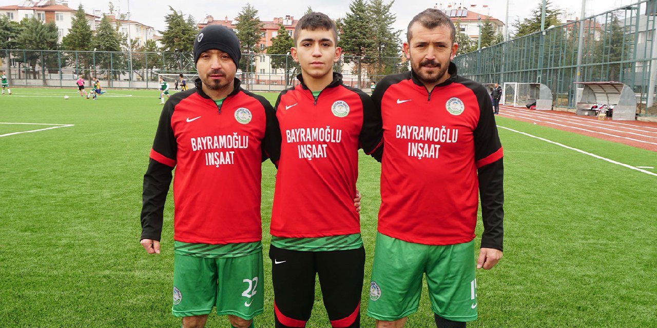 Amatör takımın orta sahası baba amca ve oğula emanet