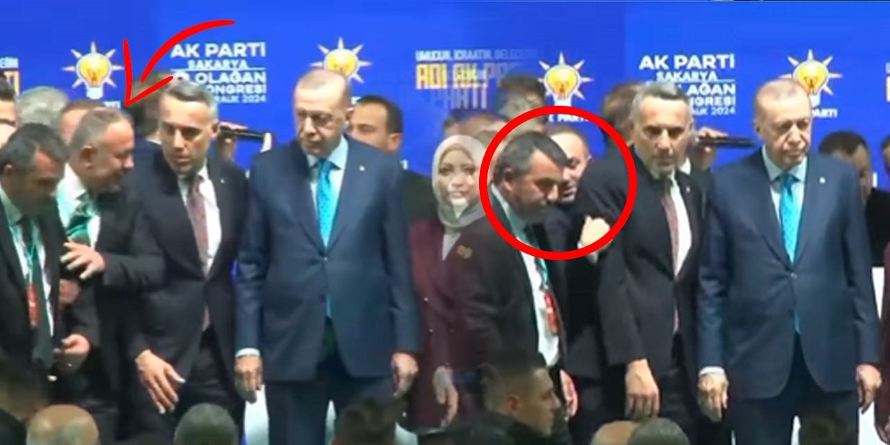 AKP'liler Erdoğan'ın elini sıkmak için birbirlerini itti