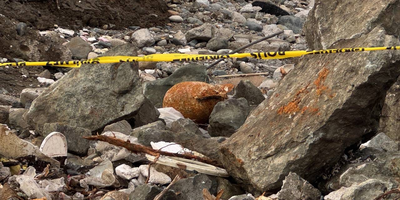 Rize sahilinde patlamamış mühimmat bulundu