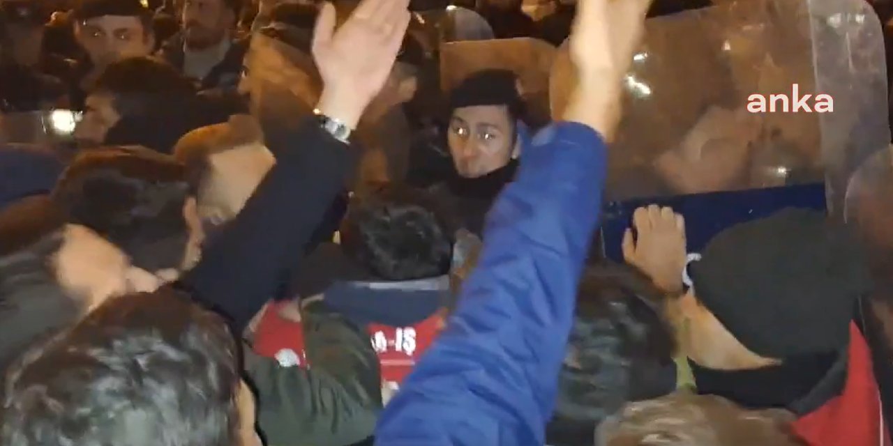 Polonez işçilerinin eylemine polis müdahalesi