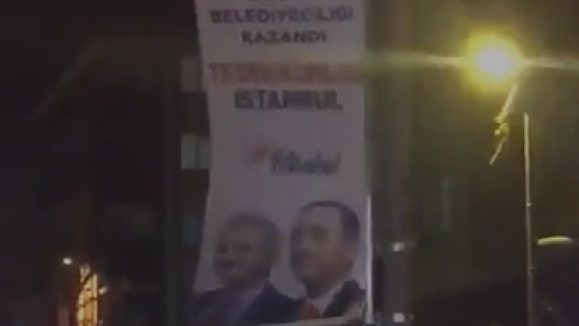 Seçimi kaybeden AKP'nin 'teşekkür' afişleri indirilmeye başlandı