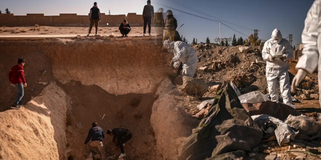 Esad'ın toplu mezarlarında vahşet! İnsanları buldozerle ezmişler