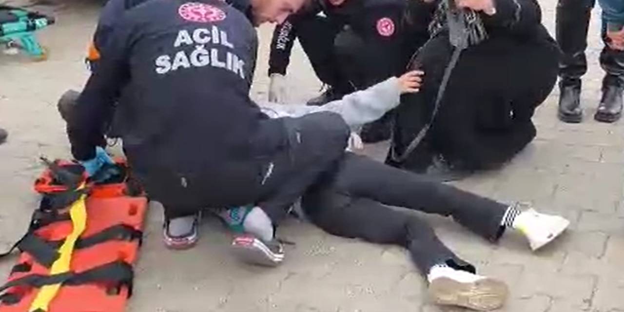 Elektrikli bisiklete tutunarak sürüklenen çocuk hastaneye kaldırıldı