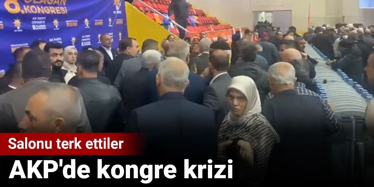 AKP'de kongre krizi! Salonu terk ettiler