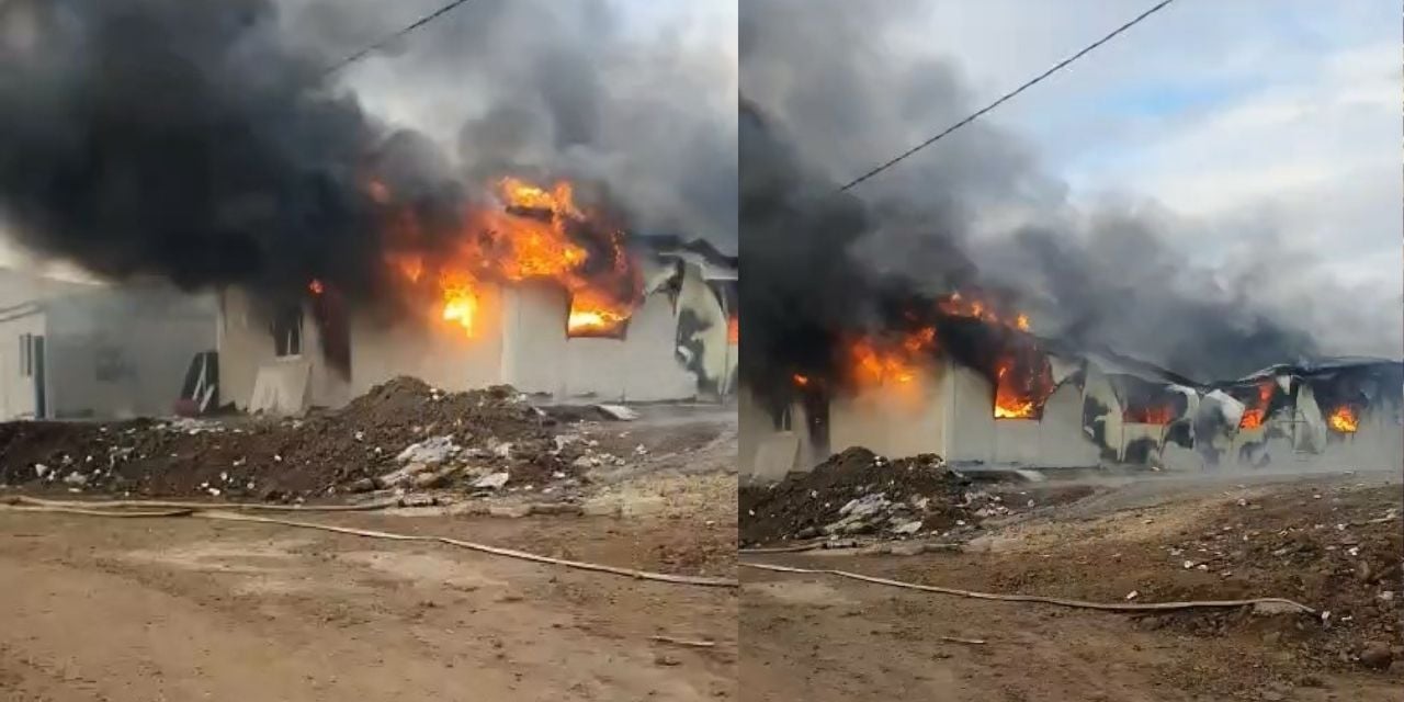 İnşaat işçilerinin kaldığı konteynerlerde yangın: 3 yaralı