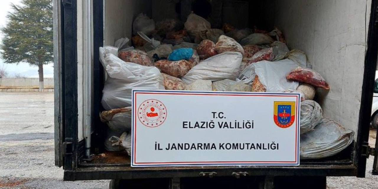 Elazığ'da tonlarca kaçak et ele geçirildi