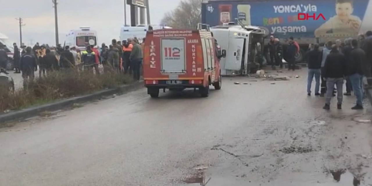 Öğrenci servisi TIR'la çarpıştı. Ölü ve yaralılar var