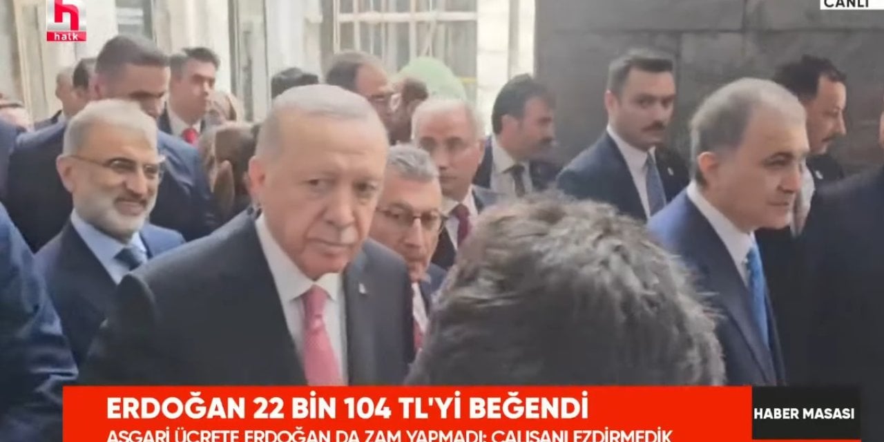 Erdoğan asgari ücret sorusunu duymamazlıktan geldi