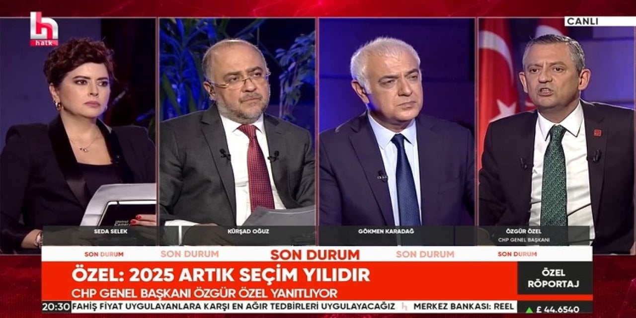 Özgür Özel Halk TV’de. Çok çarpıcı 'asgari ücret' açıklaması