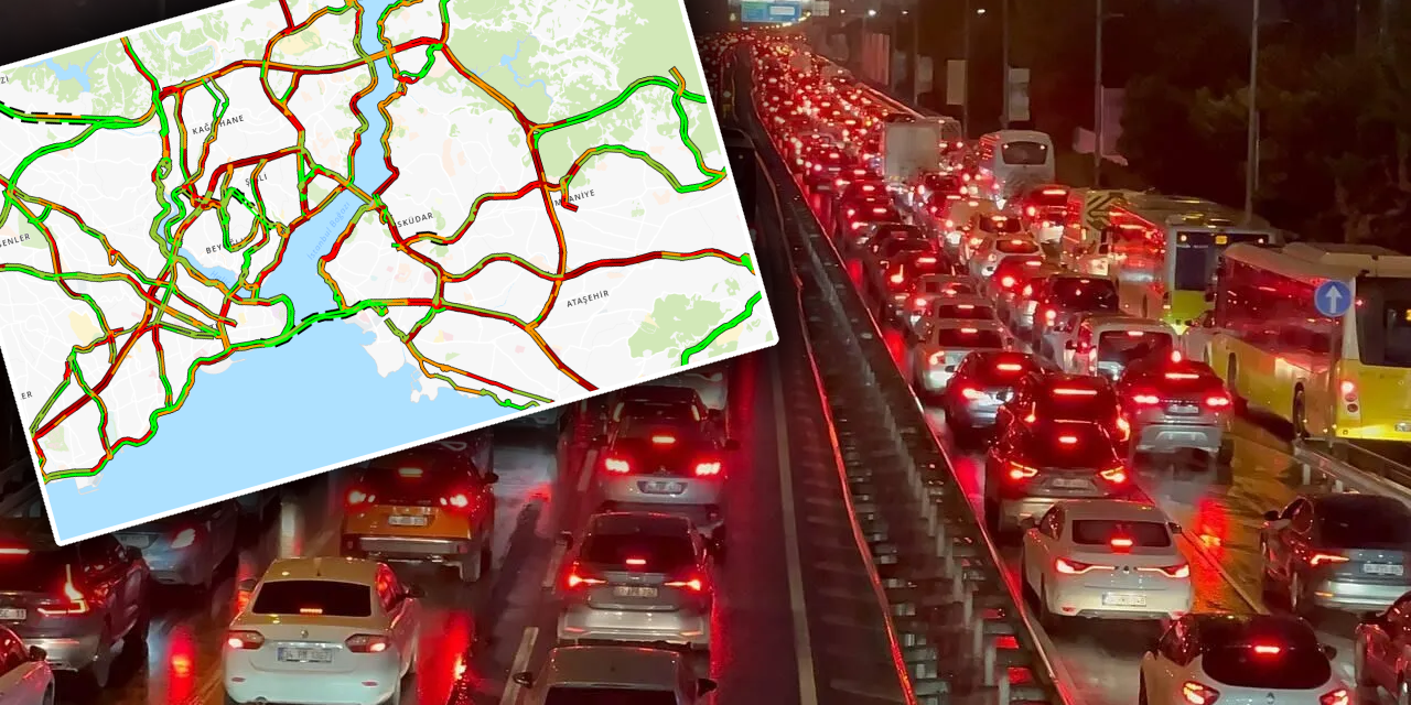 Yeni yıl öncesi trafik çilesi! İstanbul kıpkırmızı oldu