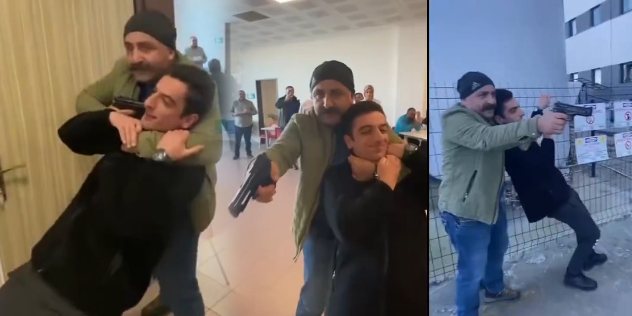 Hastanede nefes kesen silahlı rehin alma tatbikatı