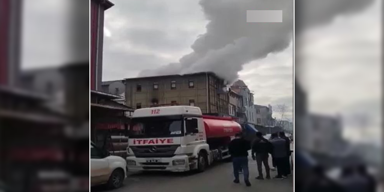 Sobadan çıkan kıvılcımlar imalathaneyi alev alev yaktı