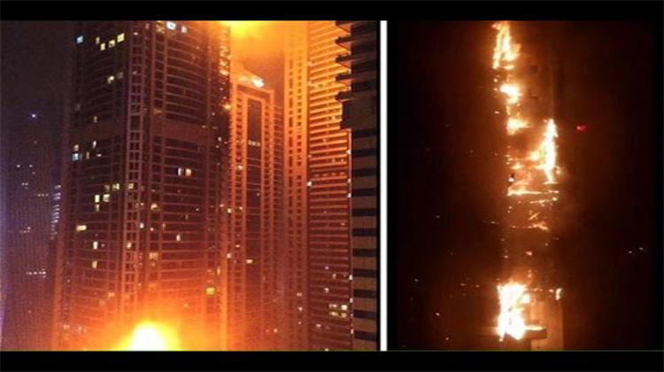 Dubai'deki Torch kulesinde yangın çıktı