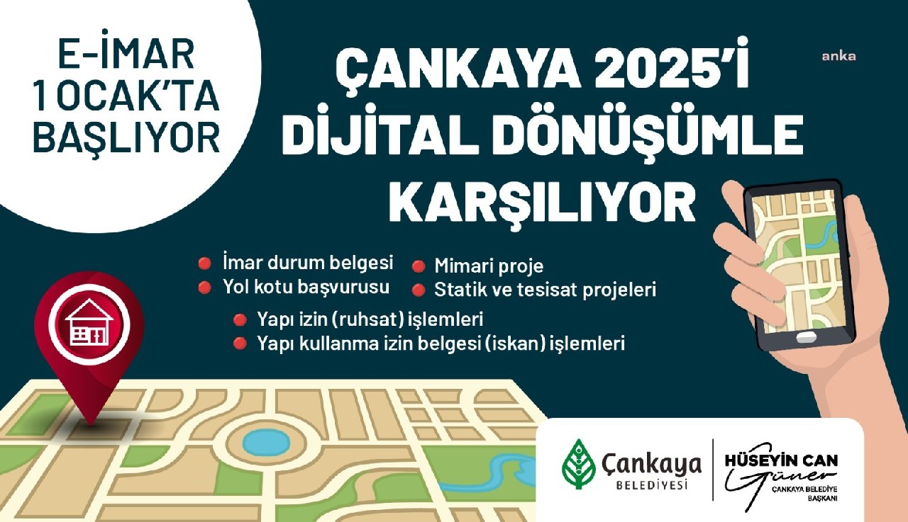 Çankaya Belediyesi'nde "E-İmar uygulaması" bugün başladı