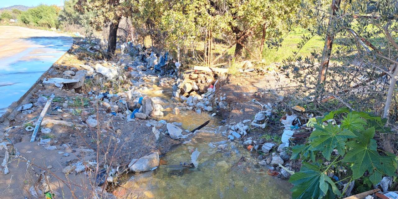 Cennet Datça'da sel sonrası korkutan görüntüler