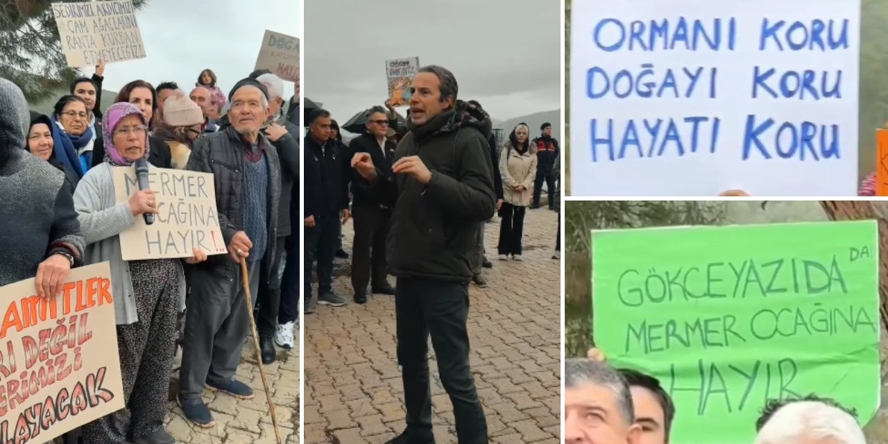 Kaş'ta 950 dönümlük ormana mermer ocağı ruhsatı verildi. Halk isyan etti