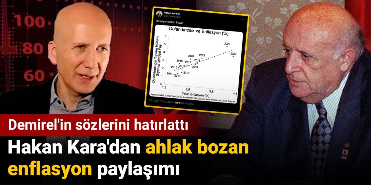 Hakan Kara'dan ahlak bozan enflasyon paylaşımı. Demirel'in sözlerini hatırlattı