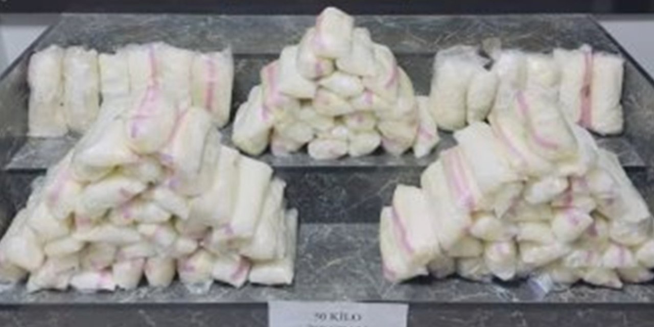 TIR’da ele geçirilen 50 kilo metamfetamine 10 tutuklama