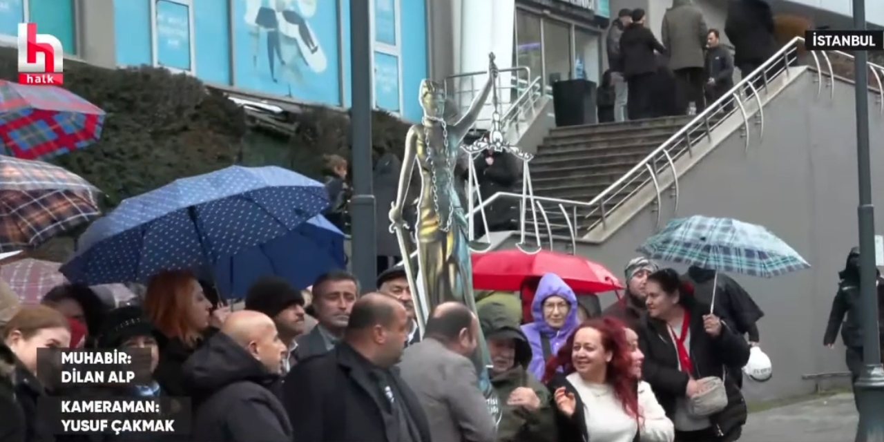 Beşiktaş Belediyesi önünde adalet sloganları