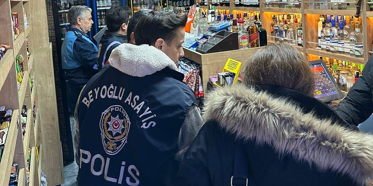 Beyoğlu'nda işletmelere sahte içki denetimi