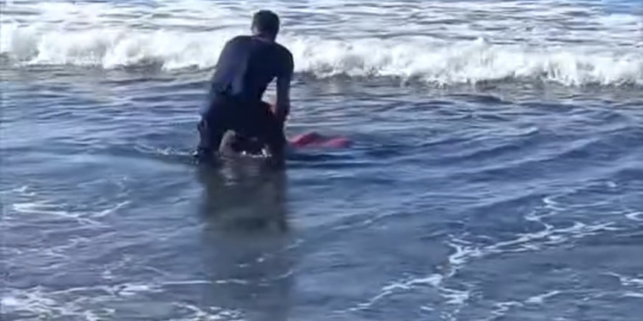 Ölüme kulaç attı son anda kurtarıldı