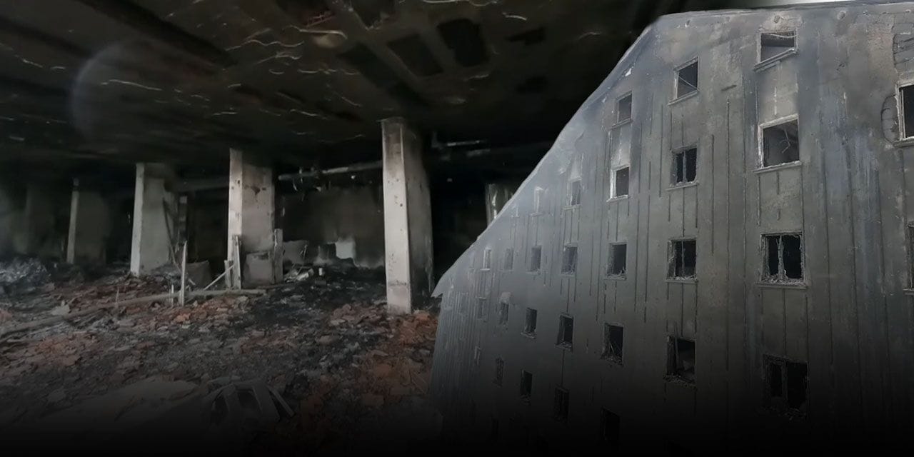 76 kişiye mezar olan otelden geriye kalanlar görüntülendi