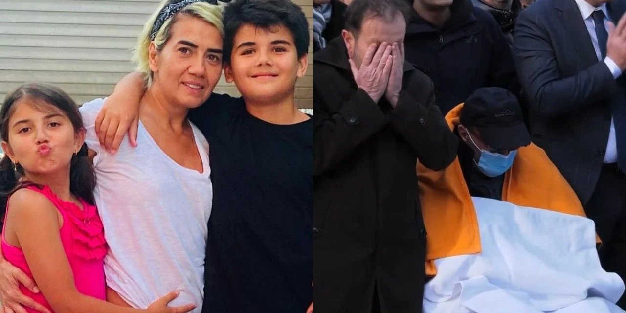 Camdan atlayarak kurtulmuştu: Eşi ve iki çocuğunu toprağa verdi