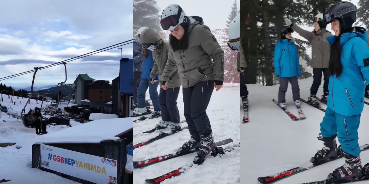 Dağ köylerinden Uludağ zirvesine: Gençler ilk kez kayak yaptı