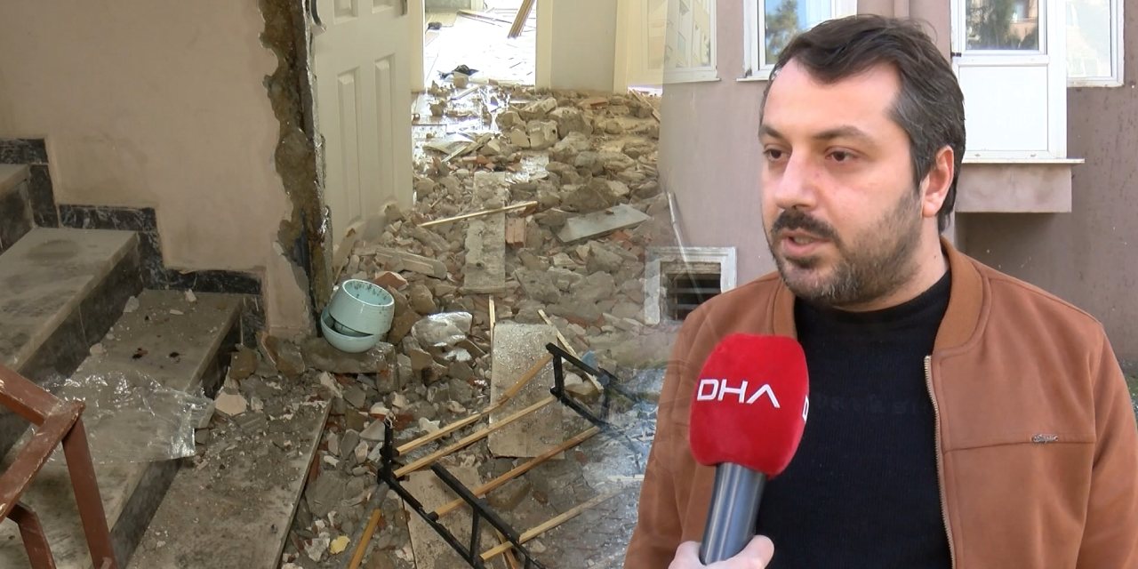 Beylikdüzü'nde yıkım kararı alınan binayı terk etmedi