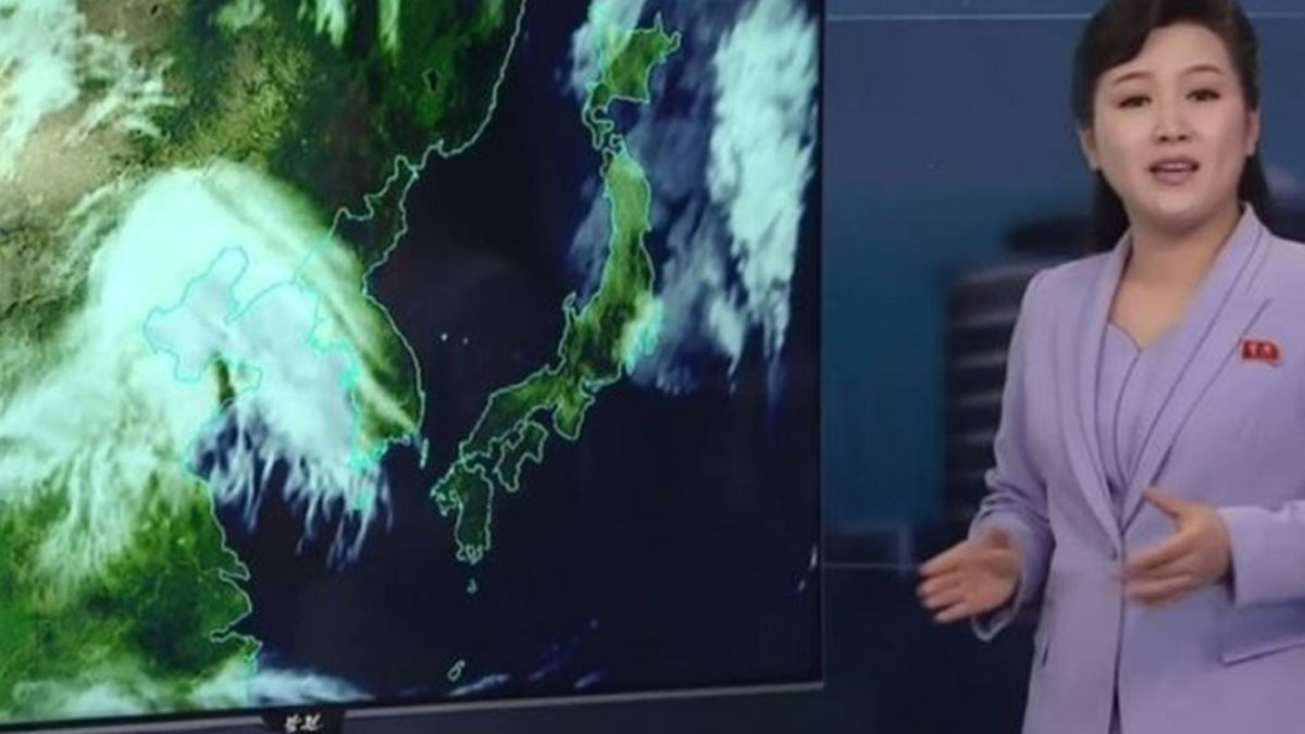 Kuzey Kore'de bir ilk yaşandı: Hava durumu ayakta sunuldu