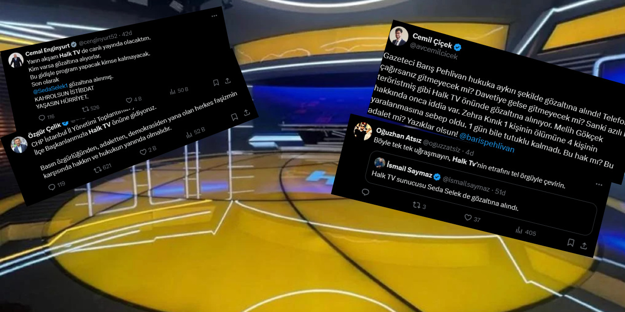 Halk TV'ye gözaltılara tepki çığ gibi! Sosyal medya tek yürek oldu: Gazetecilik susturulamaz