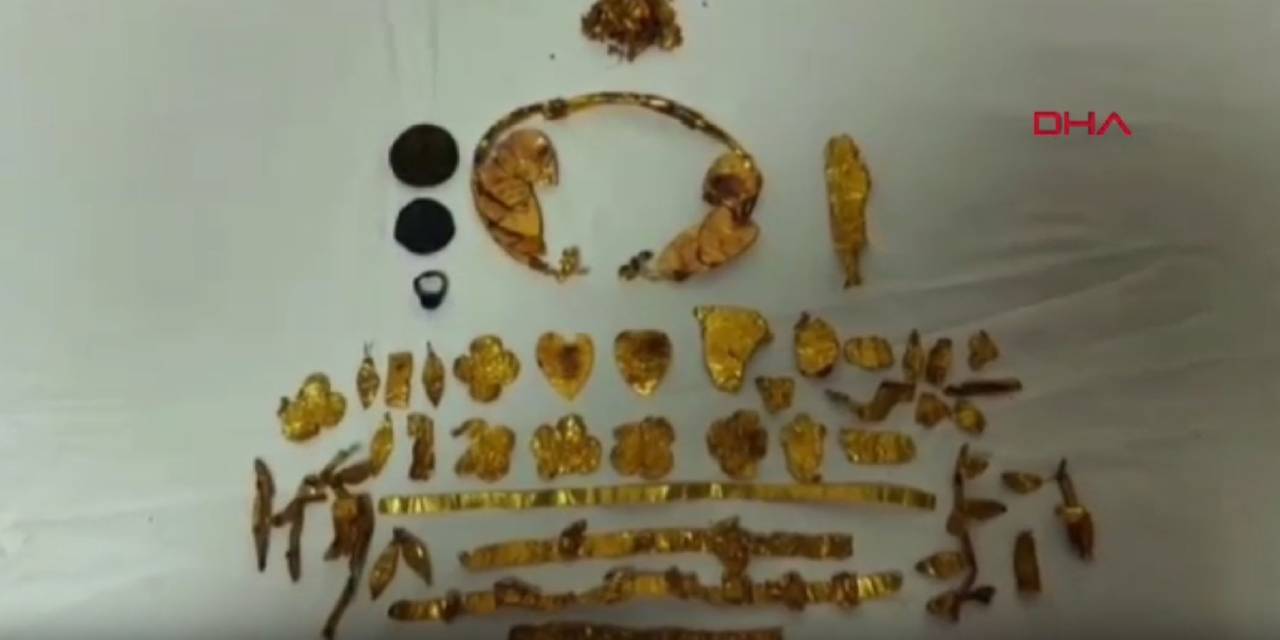 Milattan öncesine ait altın kral tacı ele geçirildi