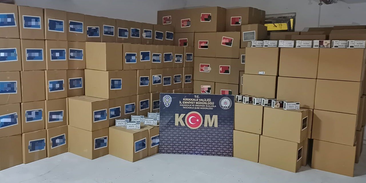 Kırıkkale'de 2 milyon 140 bin makaron ele geçirildi