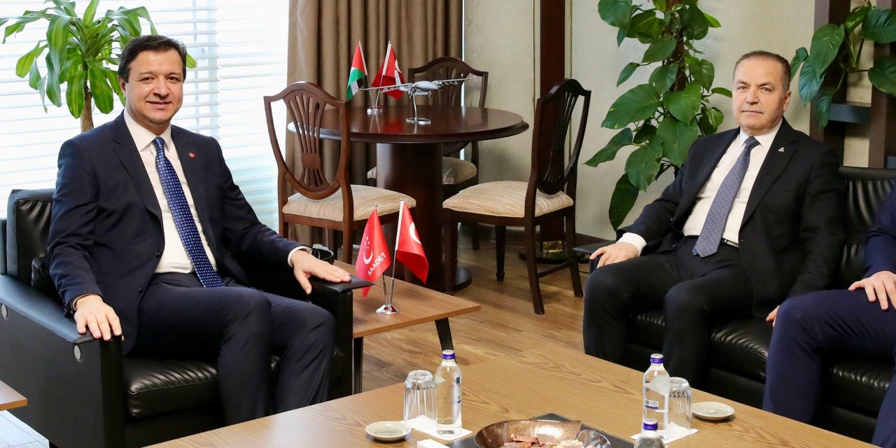 Saadet Partisi lideri Arıkan ANAP genel başkanıyla bir araya geldi