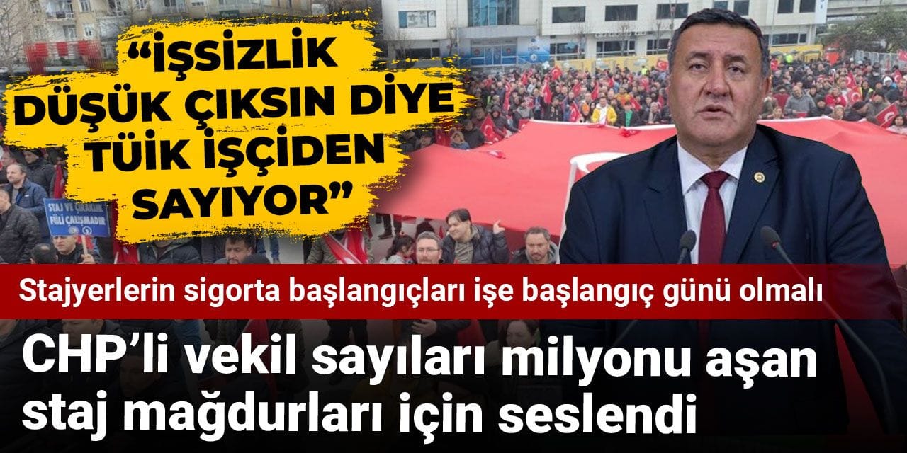 Ömer Fethi Gürer sayıları milyonu aşan staj mağdurları için seslendi