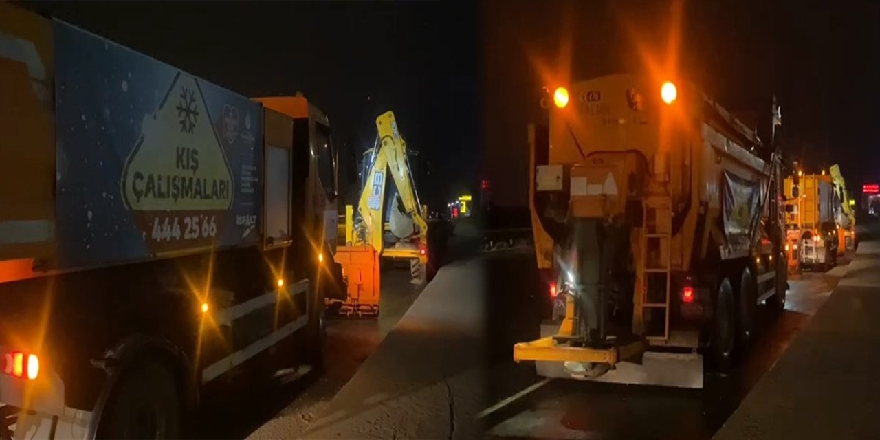 İBB ekipleri sahada kar yağışı nöbetine başladı