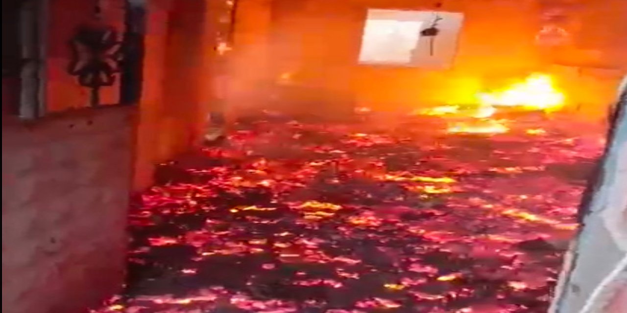 Köy evi volkan gibi yandı: Yaşlı adam ağır yaralı