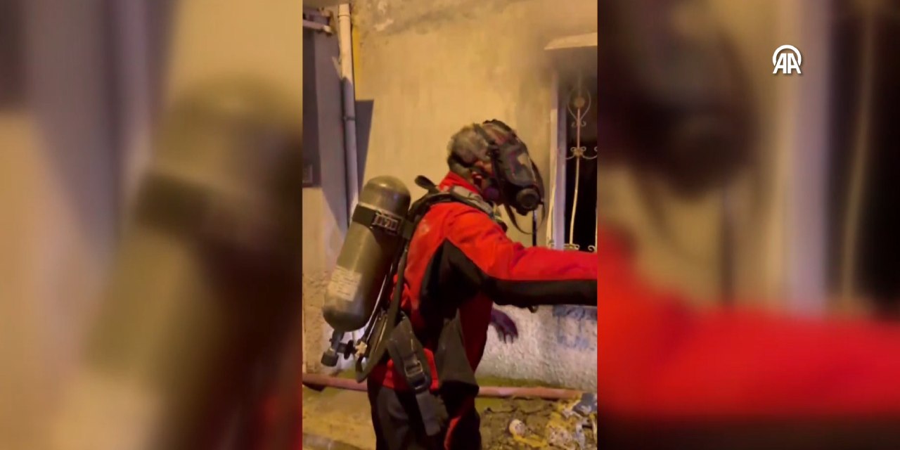 Alevler zemin katta başladı 5 kişi ölümden döndü